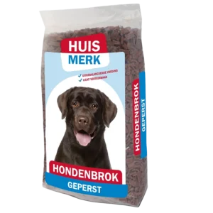 Huismerk Adult geperste brok 20kg gevogelte en groente