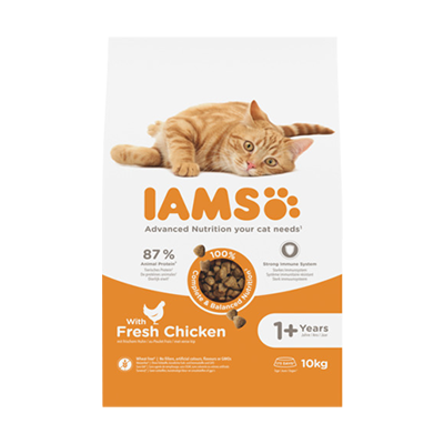 Iams Adult kattenvoer met verse kip